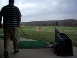 driver swing at range